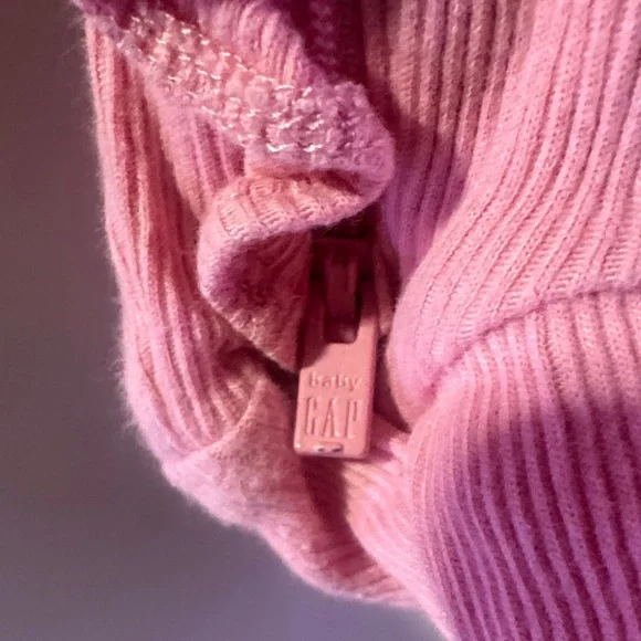 BABY GAP Ribbed Pink Ruffled Kids One Piece 3-6 months - Picture 6 of 7